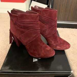 WHBM booties with tassel